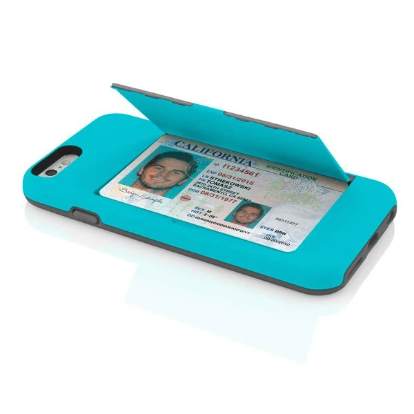  Incipio - iPhone 6G/iPhone 6S - Credit Card With Kick Stand Case - Blue