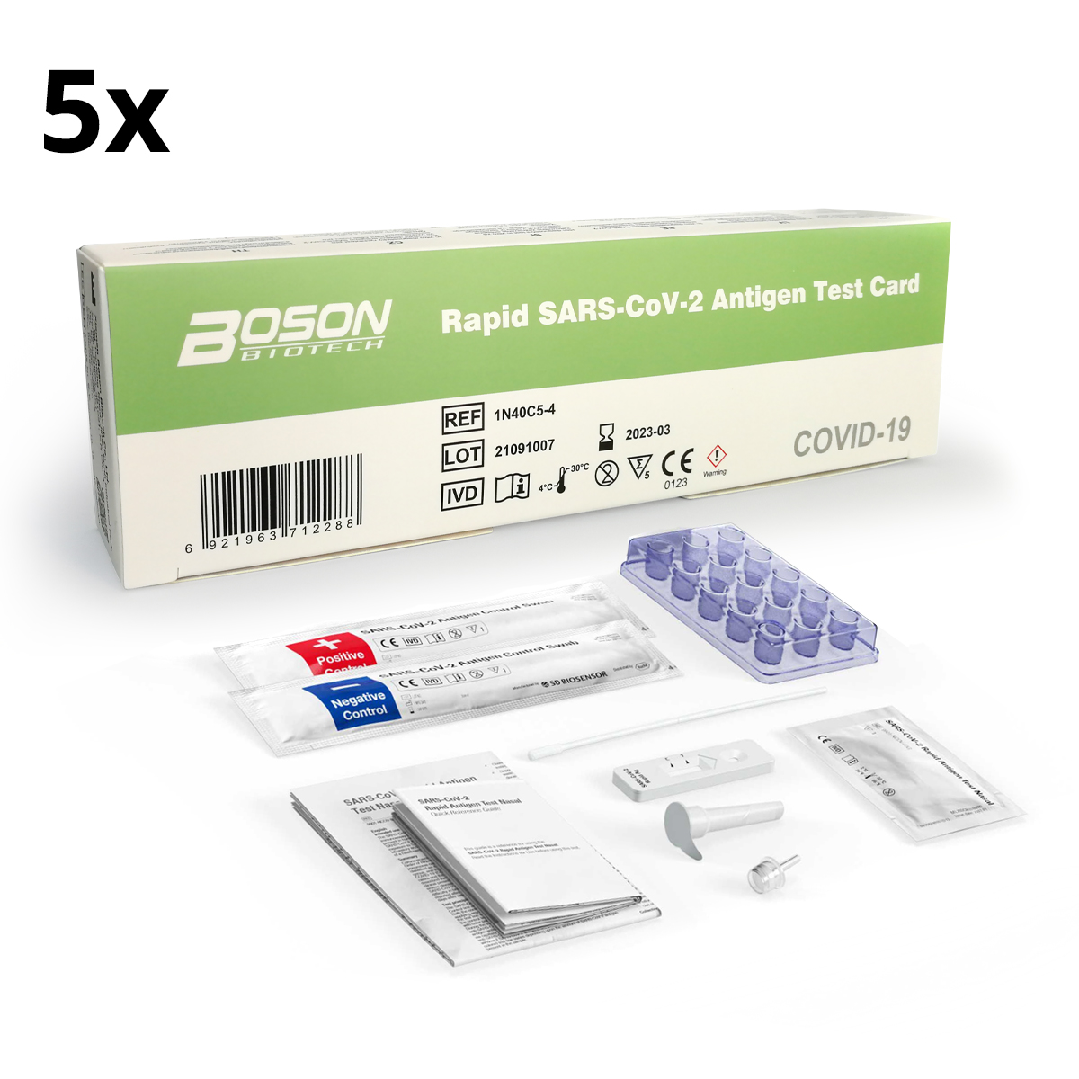 Boson wegwerp - 5pc Pack - Rapid Antigen Self Tester