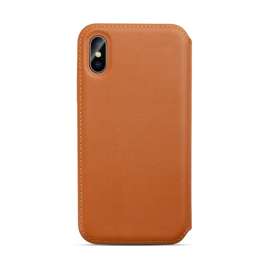 Apple iPhone 7 Plus - Leather Folio Book Case - Brown