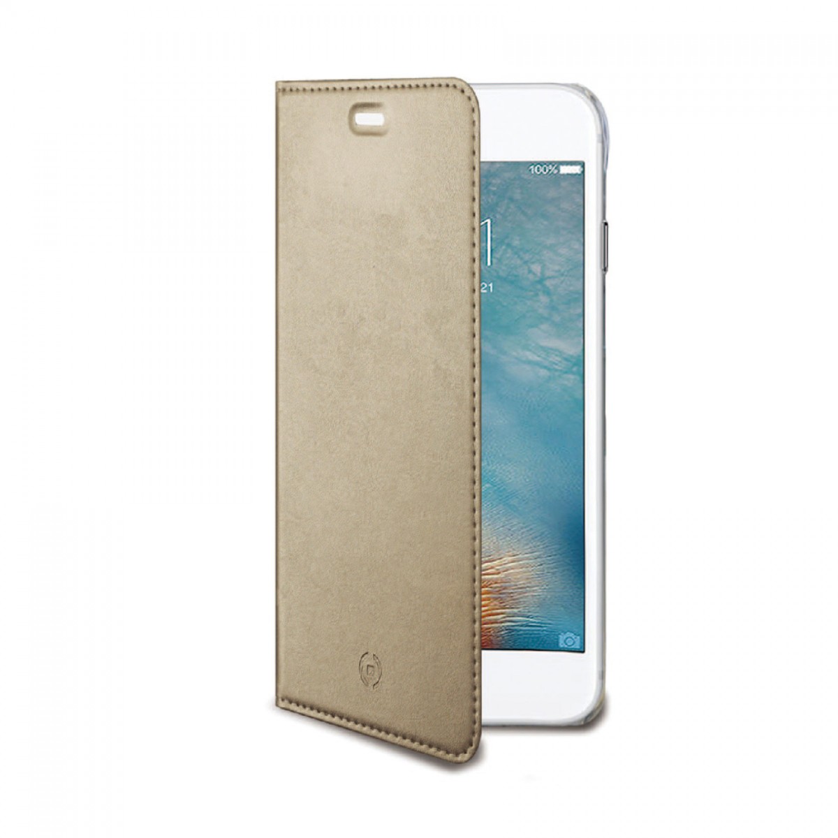 Celly Apple iPhone 7 Plus Case Air Pu Gold