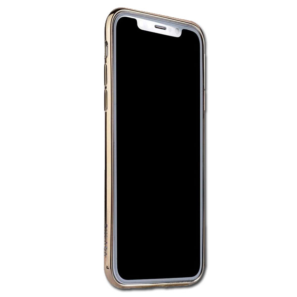 Apple iPhone X - Sulada Platered Svart - Case - Gold 