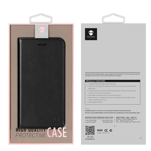 Fshang - Youth Series - iPhone 7/8/SE 2020 Book Case - Gray