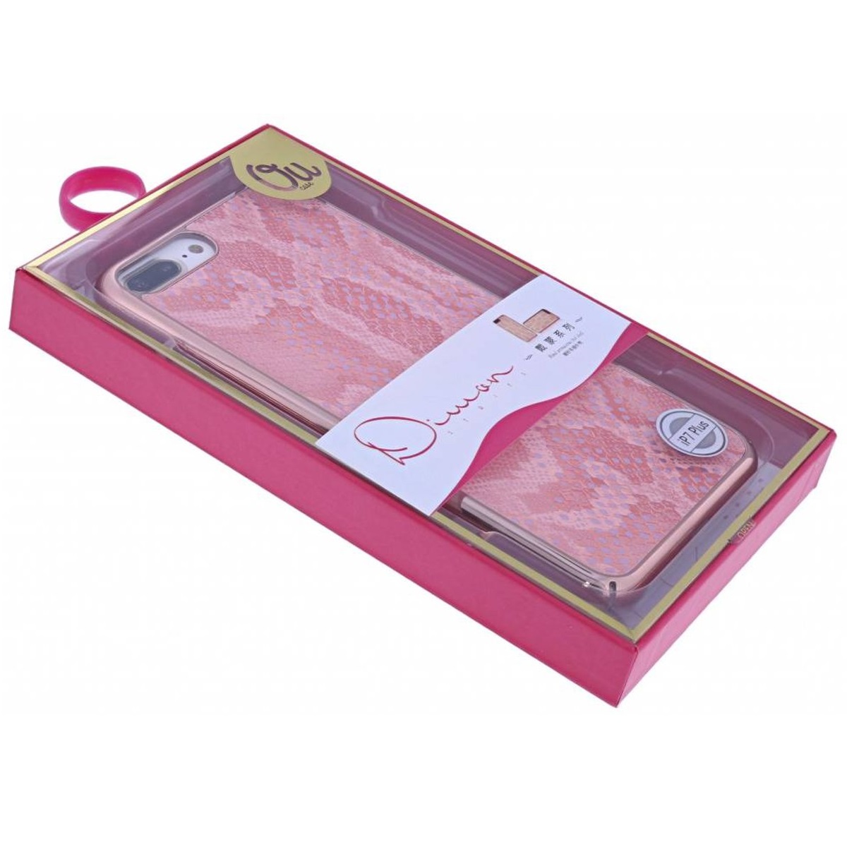 Oucase Apple iPhone 7 Plus/iPhone 8 Plus TPU Case - Dimon Series Pink