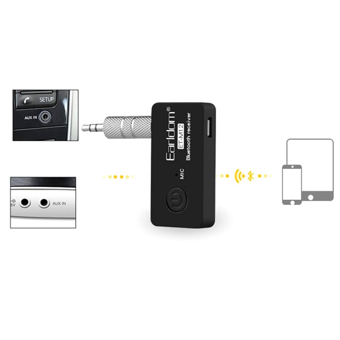 Earldom in-car Bluetooth Stereo FM Transmitter - M12
