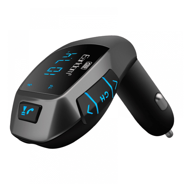 Earldom Car Bluetooth Stereo FM Transmitter - M25 - Black/Silver