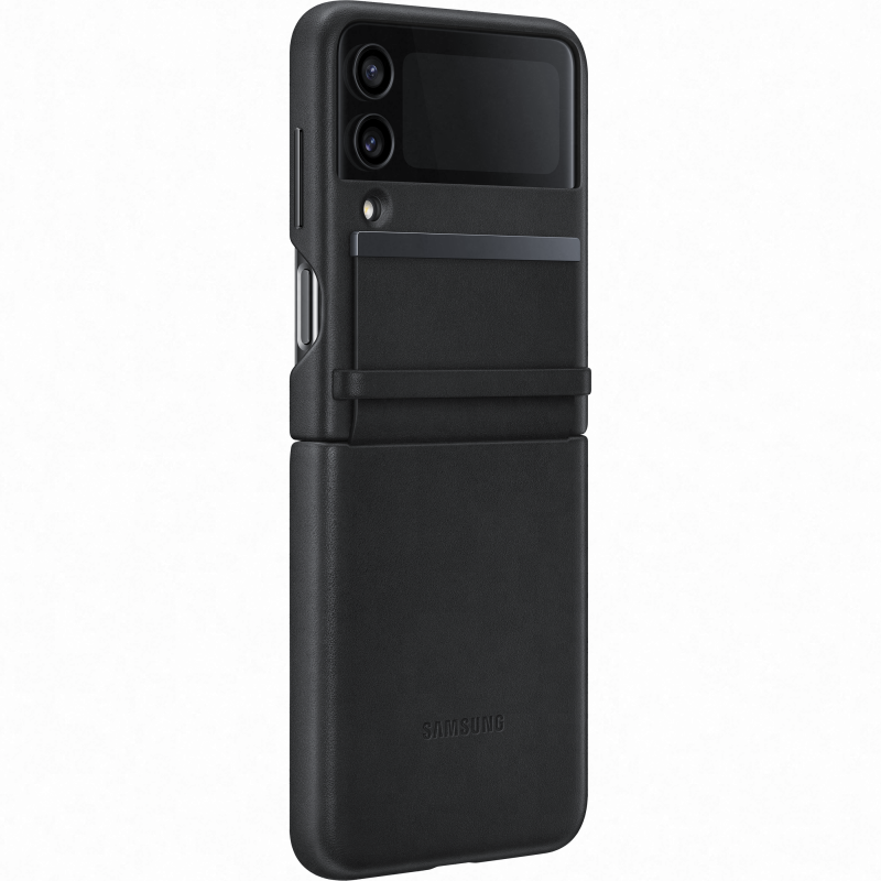 Samsung SM-F721B Galaxy Z Flip 4 Leather Cover - EF-VF721LBEGWW - Black