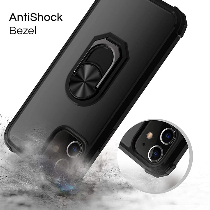 Livon RingShock Shield Case for iPhone 12 Pro Max - Black