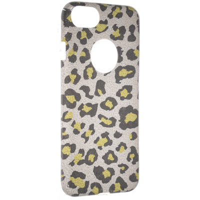 Fshang iPhone 7 Plus/iPhone 8 Plus TPU Case - Rose Leopard - Gold