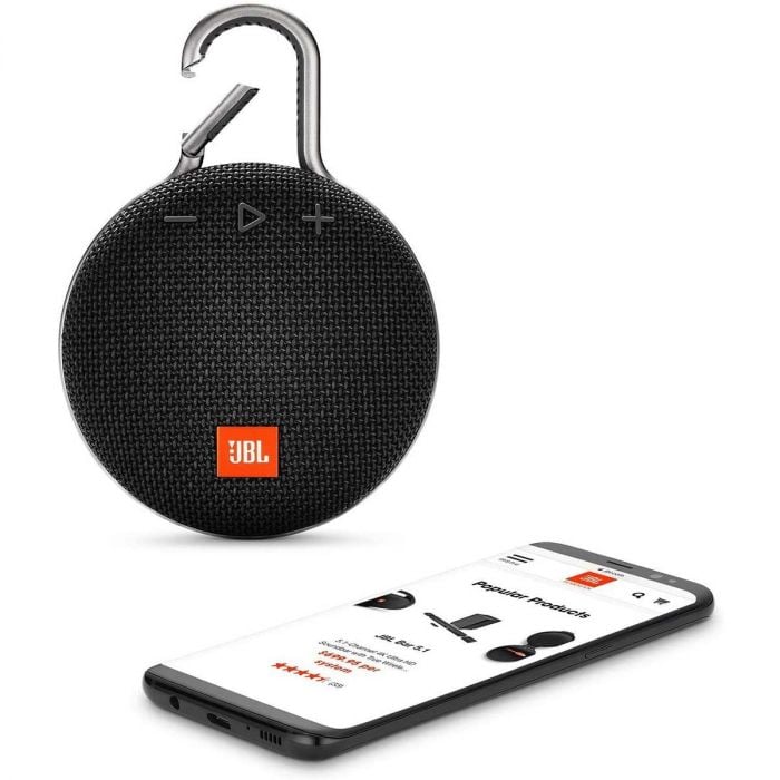 JBL CLIP 3 Bluetooth Wireless Speaker - Black - EU