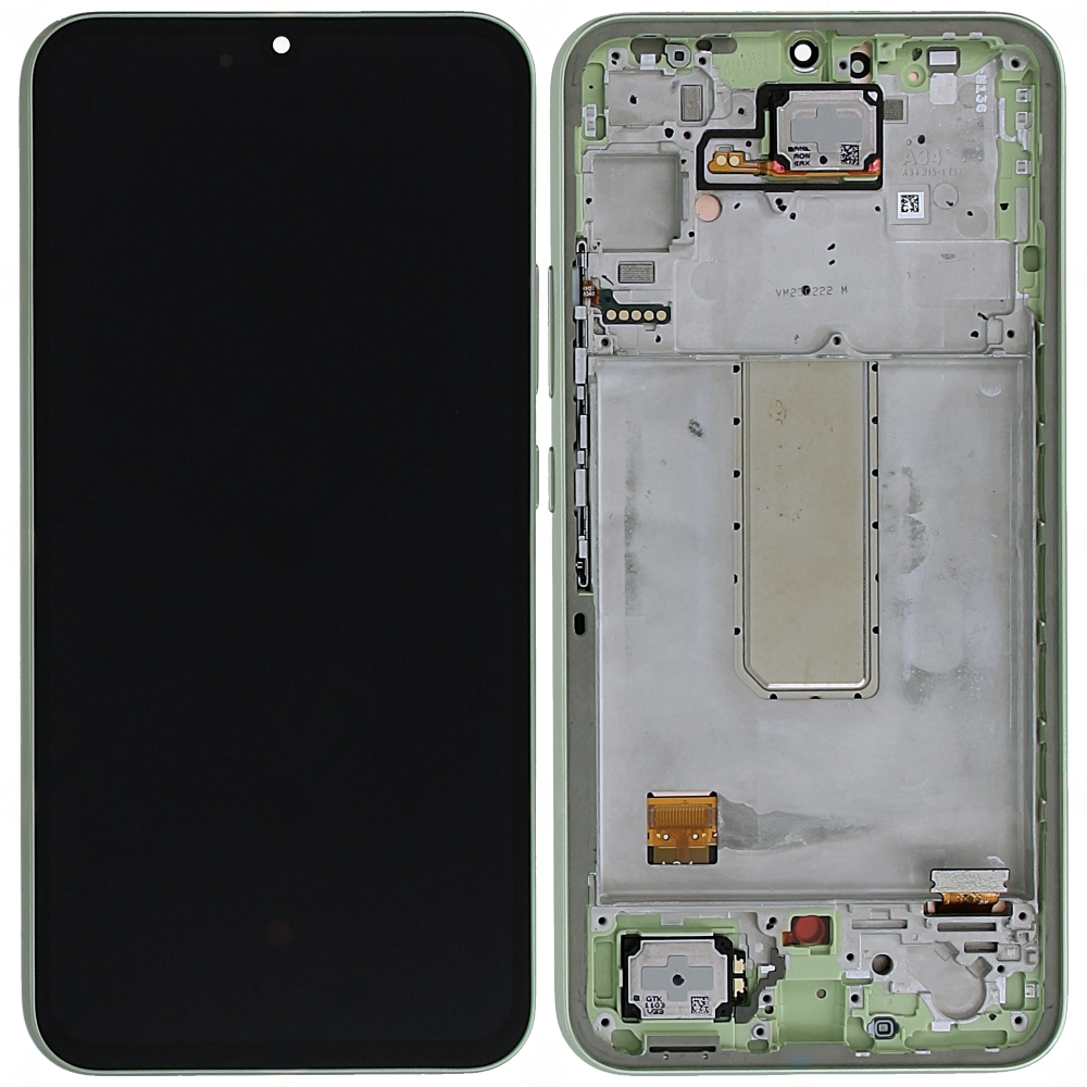 Samsung SM-A346B Galaxy A34 LCD Display + Touchscreen + Frame - GH82-31200C/GH82-31201C - Green
