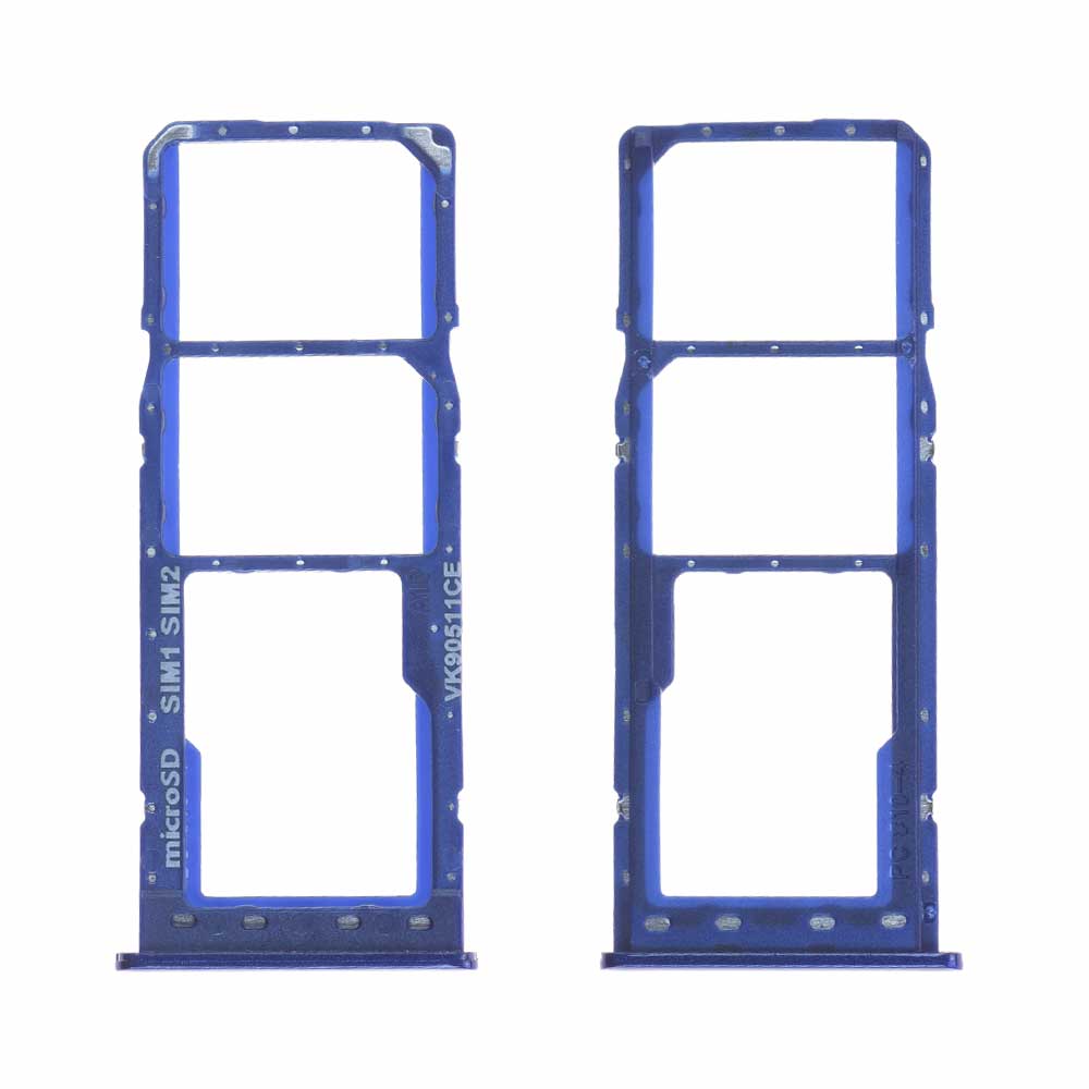 Samsung SM-A105F Galaxy A10 Simkaart houder + Memorycard Holder - GH98-44169B - Blue