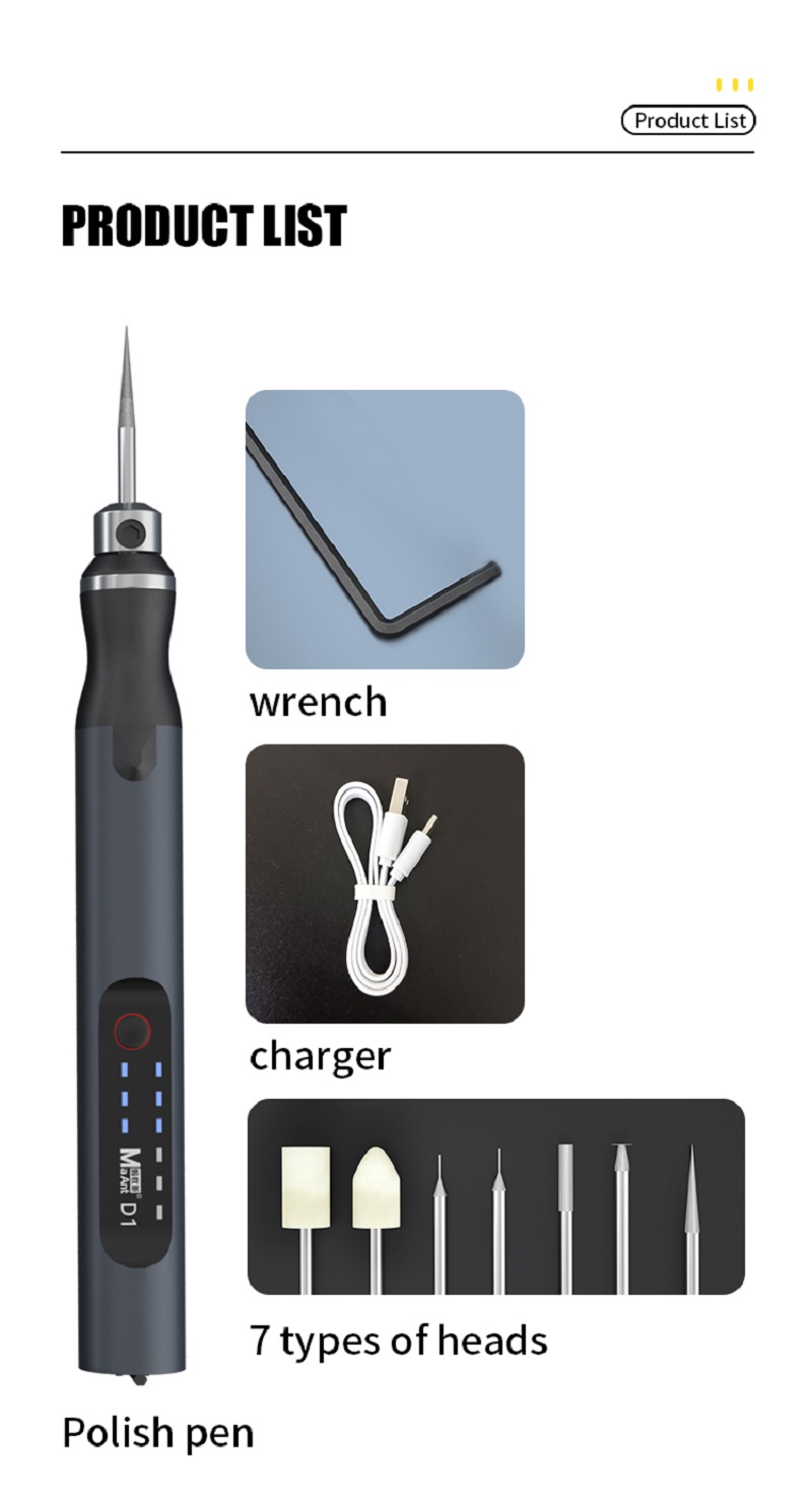 Ma-Ant D1 Electric Polishing & Grinding Pen - Mini Dremel