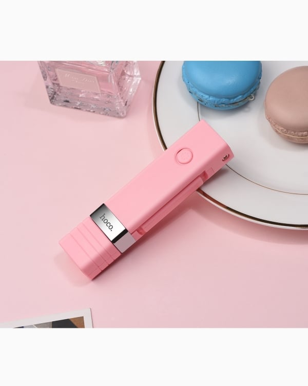 Hoco Selfie Stick Bluetooth Universal - K4 Mini - pink