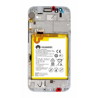Huawei G8 LCD Display + Touchscreen + Frame With Battery 02350KJG White