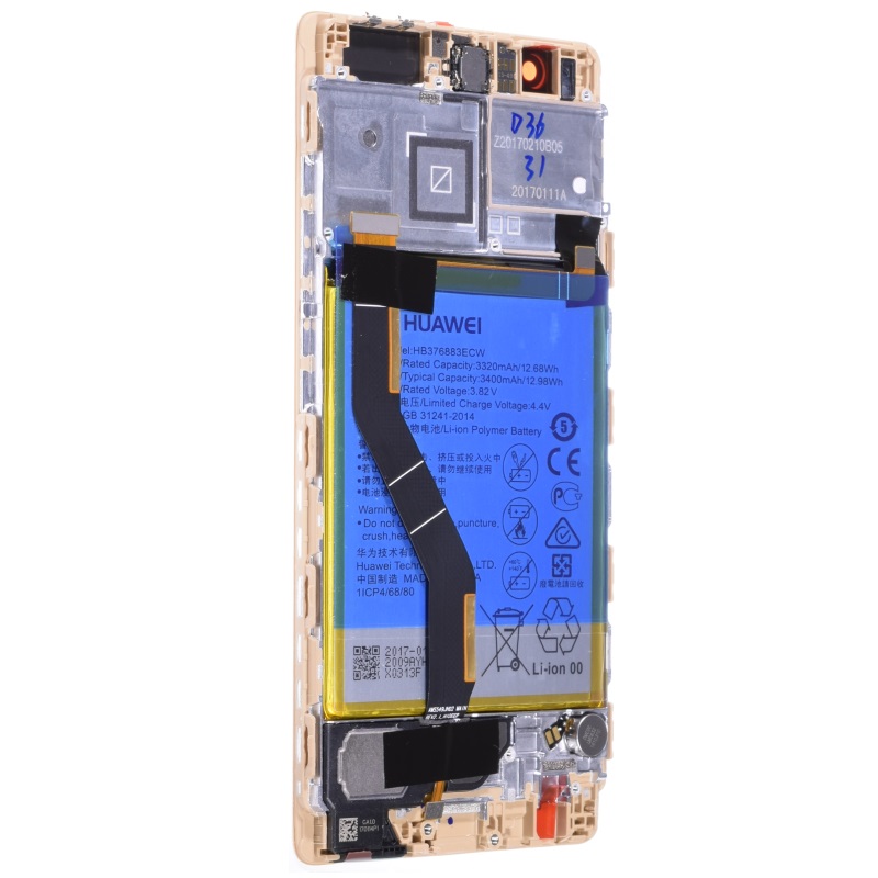 Huawei P9 Plus LCD Display + Touchscreen + Frame With Battery and Parts VIE-L09 02350SUQ Gold