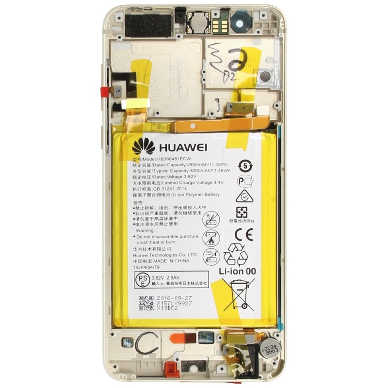 Huawei Honor 8 LCD Display + Touchscreen + Frame Gold 02350USE Incl. Battery and Parts