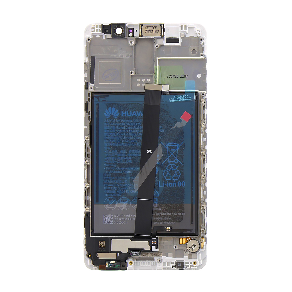 Huawei Mate 9 LCD Display + Touchscreen + Frame Incl. Battery and Small Parts White 02351BAS