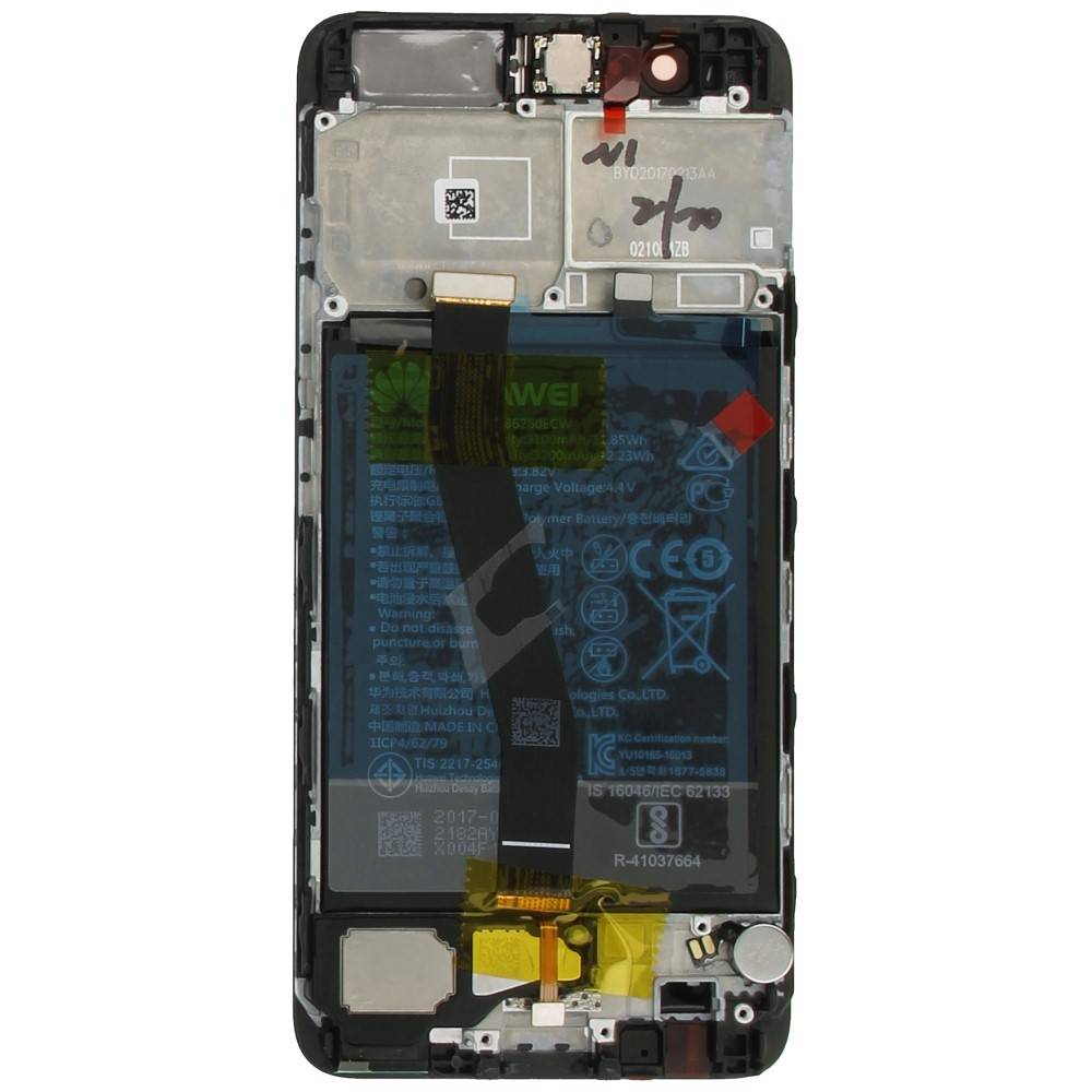 Huawei P10 LCD Display + Touchscreen + Frame Incl. Battery and Parts 02351DGP Black