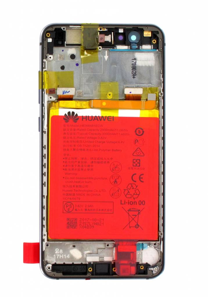 Huawei P10 Lite LCD Display + Touchscreen + Frame Incl. Battery 02351FSG/02351FSE Black