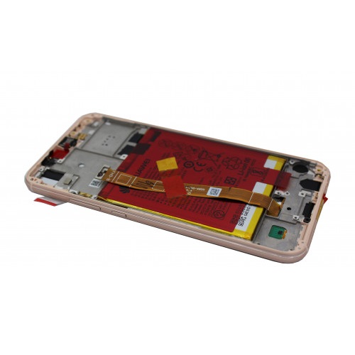 Huawei P20 Lite (ANE-LX1) LCD Display + Touchscreen + Frame Incl. Battery and Parts 02351VUW/02351XUB Pink