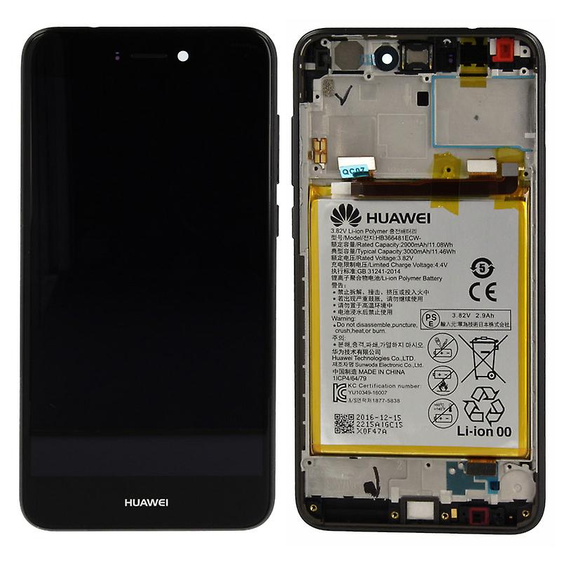 Huawei P8 Lite 2017 (PRA-LX1) LCD Display + Touchscreen + Frame Incl. Battery Black 02351CTJ;02351DYM;02351VBT;02351DMR 