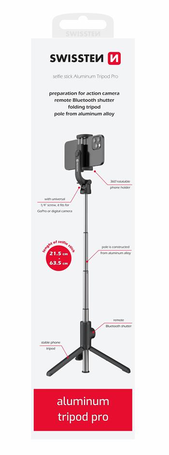 Swissten Bluetooth Selfie Stick Tripod Pro - 32000400