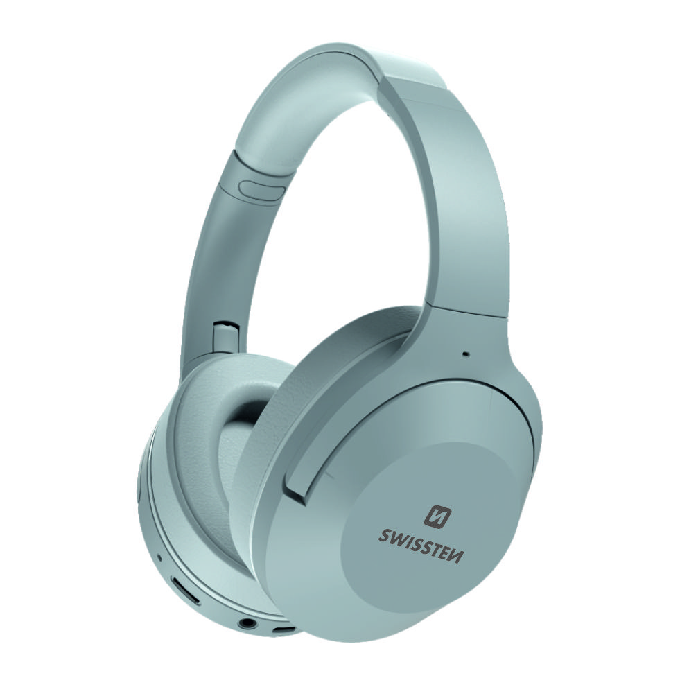 Swissten Hurricane Wireless Stereo Headphones - Noise Cancelling - Grey