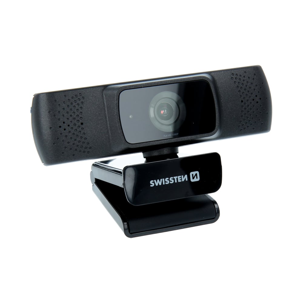 Swissten Webcam - Built-In Microphone - 55000001 - Full HD 1080P - Black