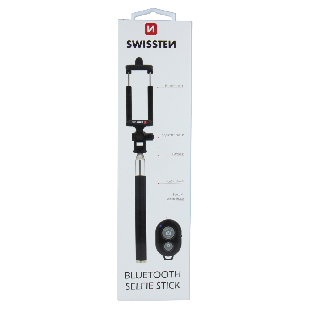 Swissten Bluetooth Selfie Stick - 32000300 - With Remote Control
