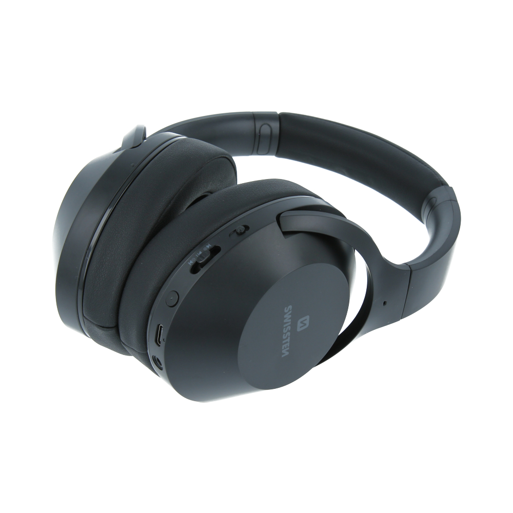 Swissten Hurricane Wireless Stereo Headphones - Noise Cancelling - Black