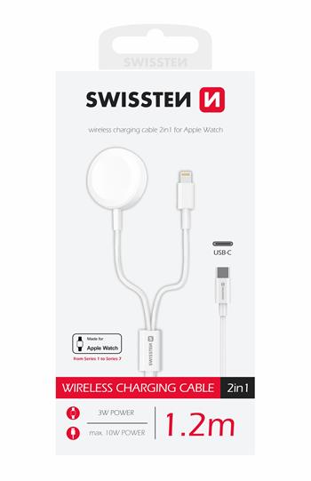 Swissten  Wireless Charger 2 in 1 - iWatch + Lightning - 22055510 - 1.2M