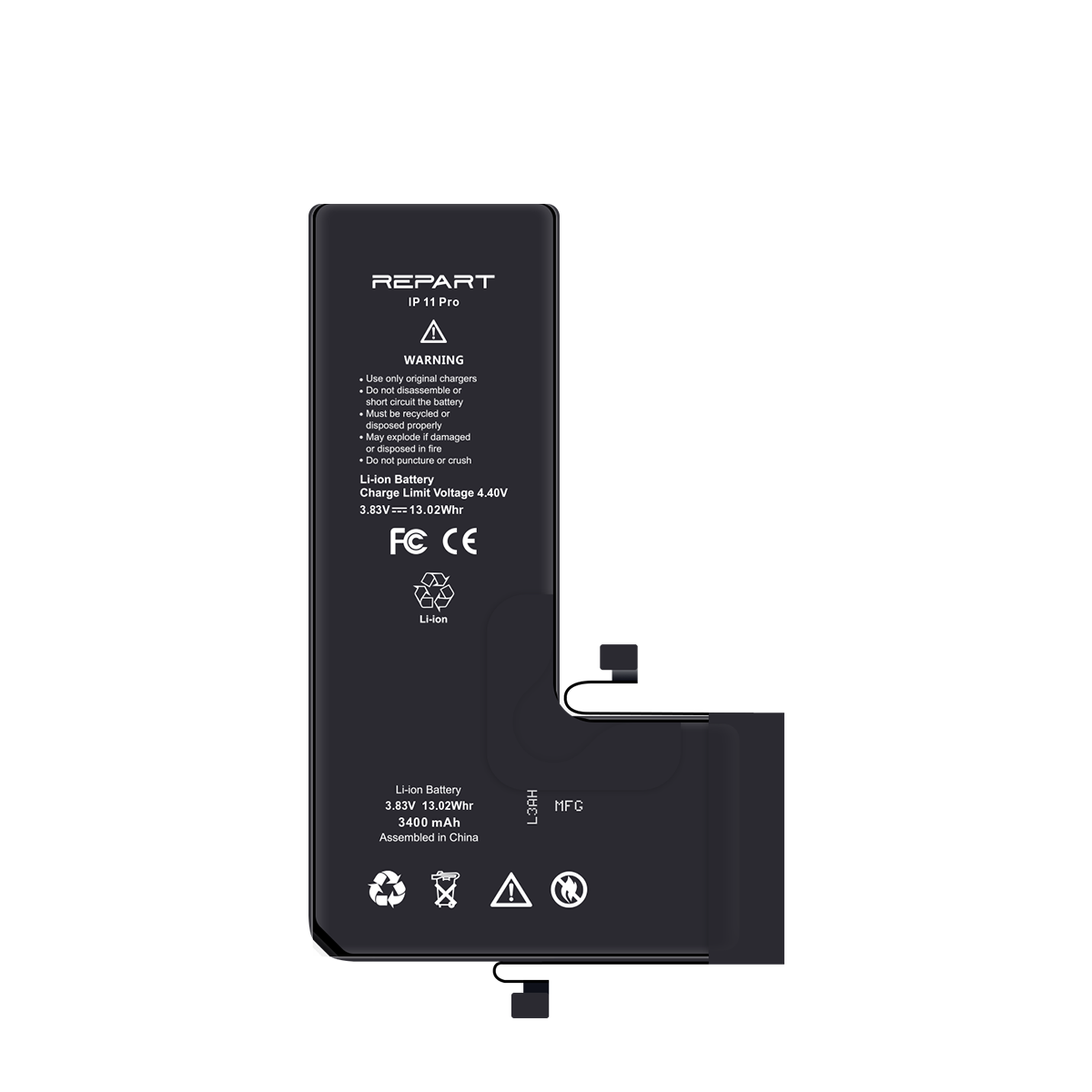 Apple iPhone 11 Pro Battery - REPART PRIME - High Capacity - 3400 mAh