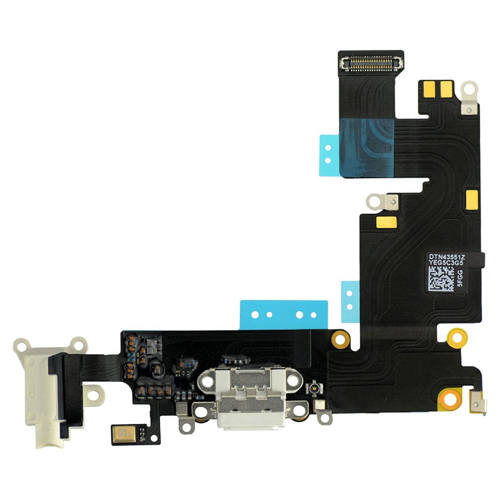 Apple iPhone 6 Plus Charge Connector Flex Cable With Microphone Module White