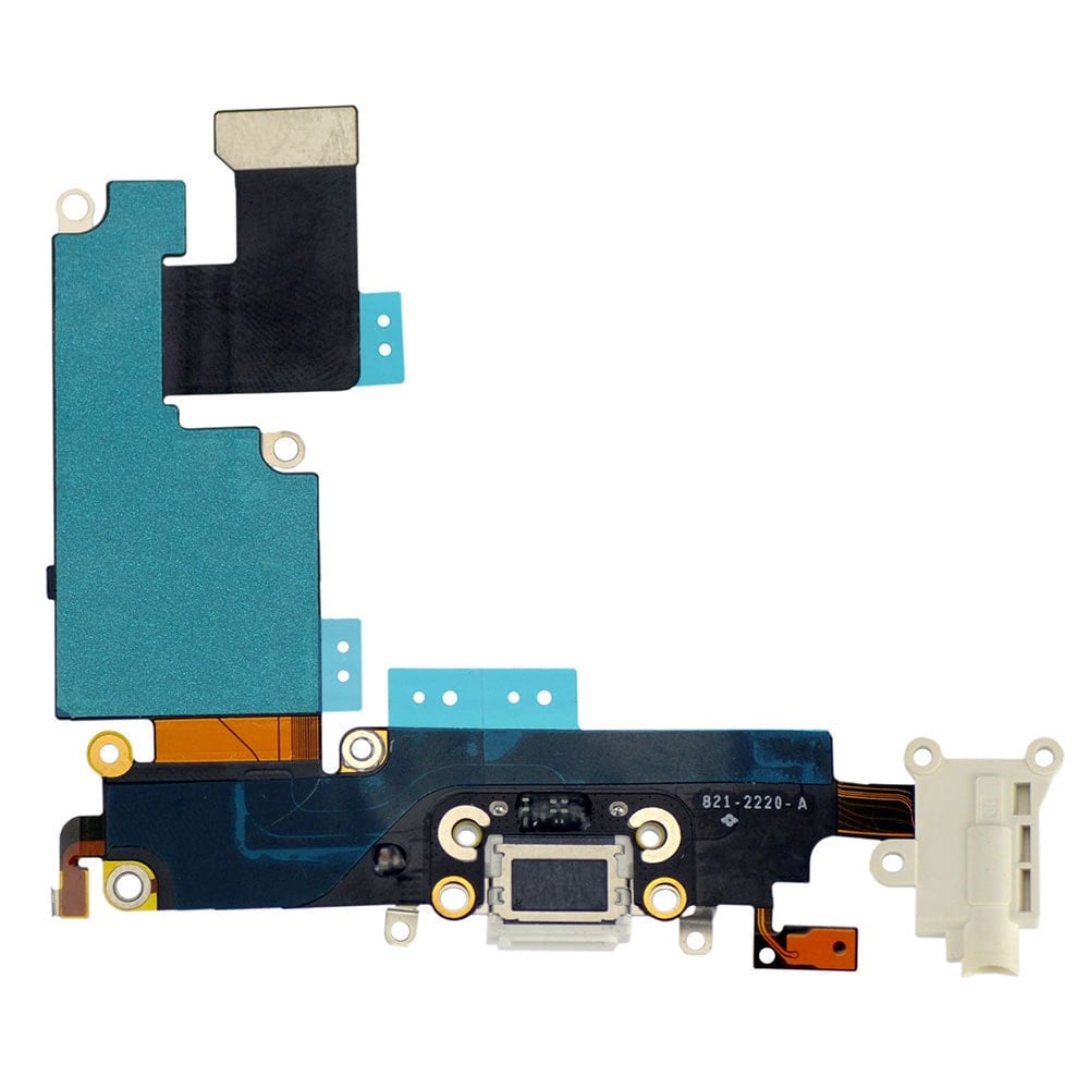 Apple iPhone 6 Plus Charge Connector Flex Cable With Microphone Module White