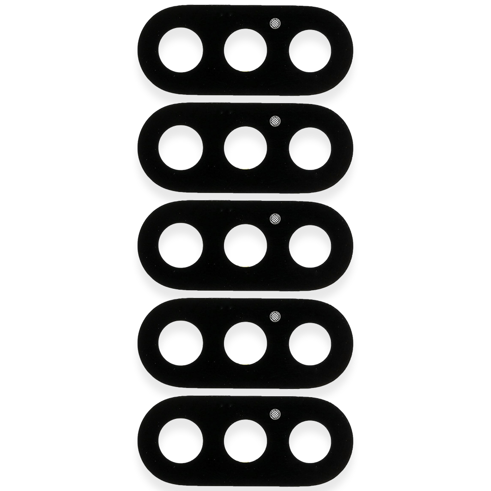 Apple iPhone X Camera Lens - 5 Pcs Set - Black