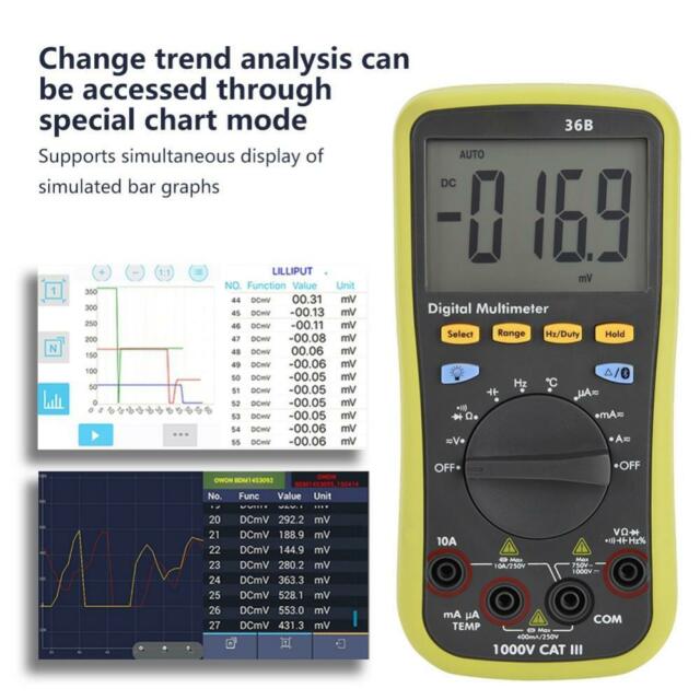 Jabe Professional Bluetooth Digital Multimeter With Smartphone App - 36B