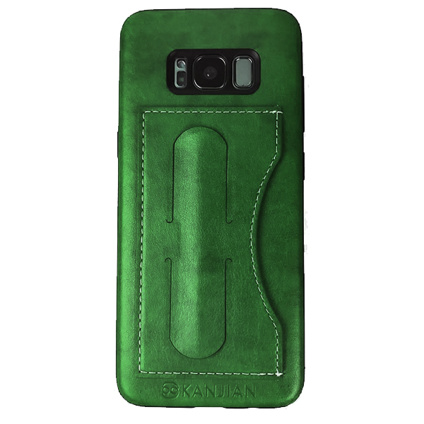 Kanjian Samsung G950F Galaxy S8 Business Card Slot Backcover Leather - Green