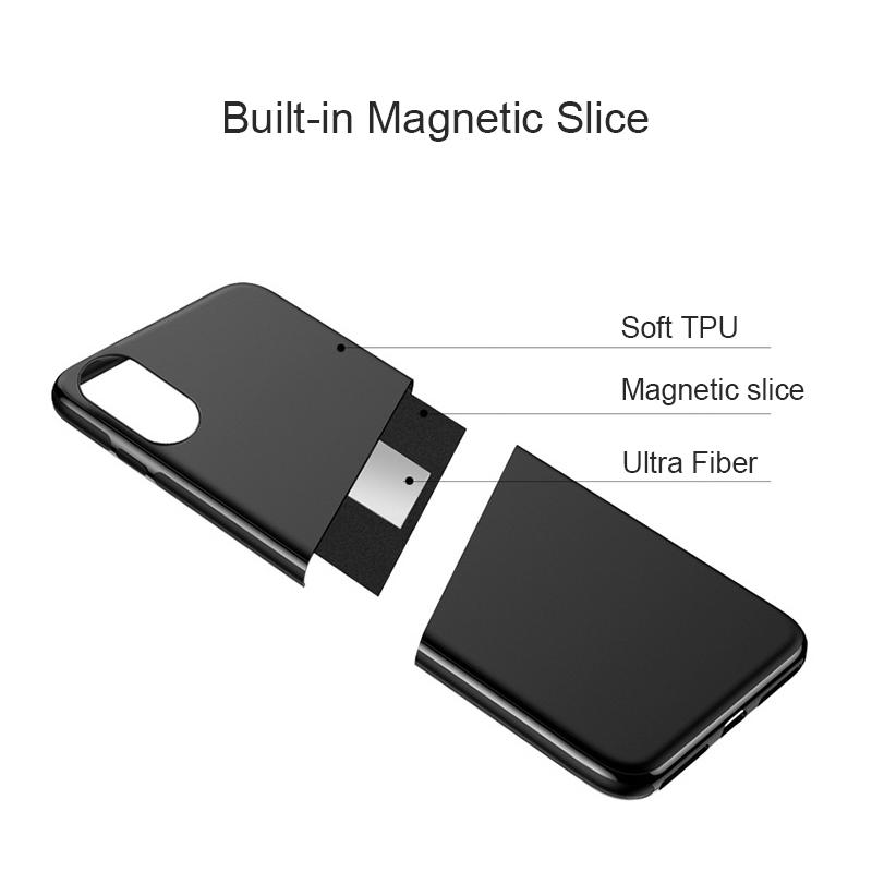 Apple iPhone 7/iPhone 8 - Sulada Slim Magnetic TPU Case - Black