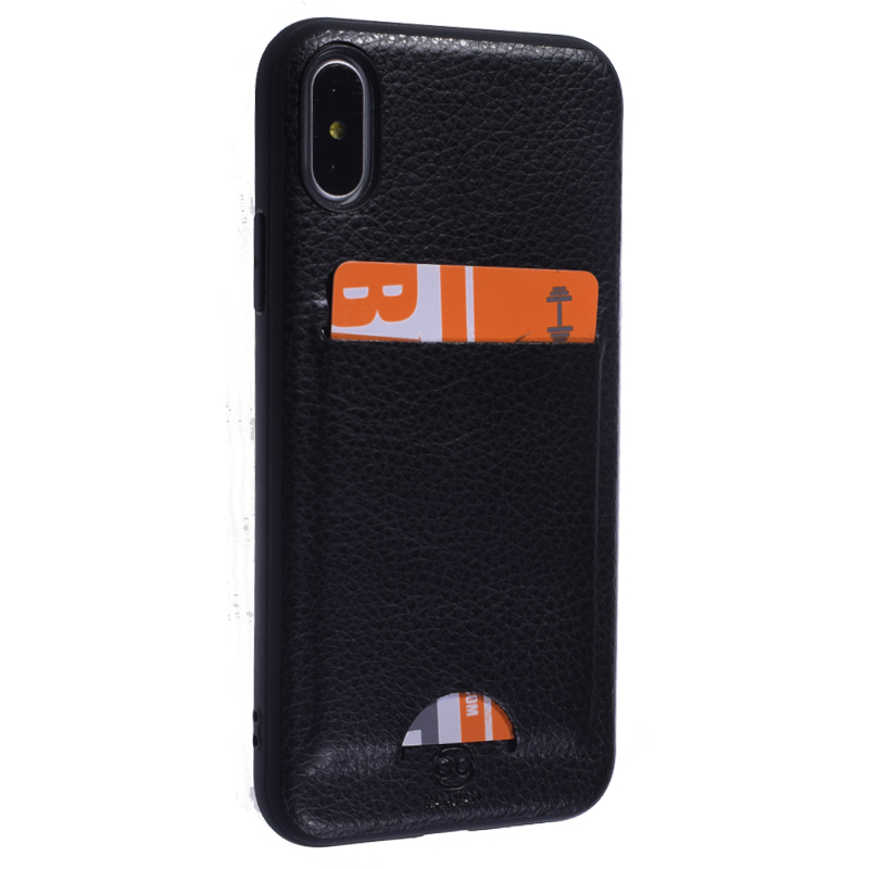 Kanjian Apple iPhone 7/iPhone 8/iPhone SE (2020) Card Slot Backcover Leather - Black