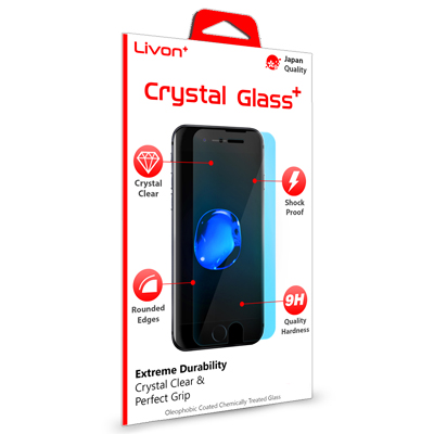 Livon Apple iPhone 7/iPhone 8 Tempered Glass 3D Armor Black