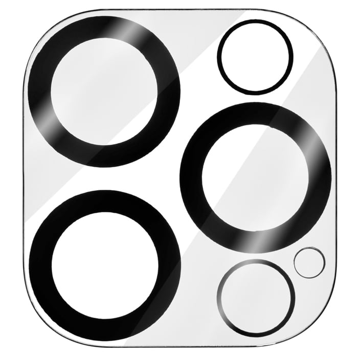 Livon Apple iPhone 12 Pro Max Tempered Glass - Lens Armor - Black Rim