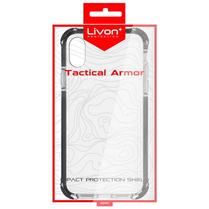 Livon Apple iPhone X/iPhone Xs Tactical Armor - Shock Shield - Black