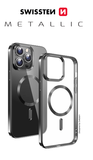 Swissten SM-S928B Galaxy S24 Ultra Metallic Magstick Case - 36500118 - For Magsafe Charging - Black-