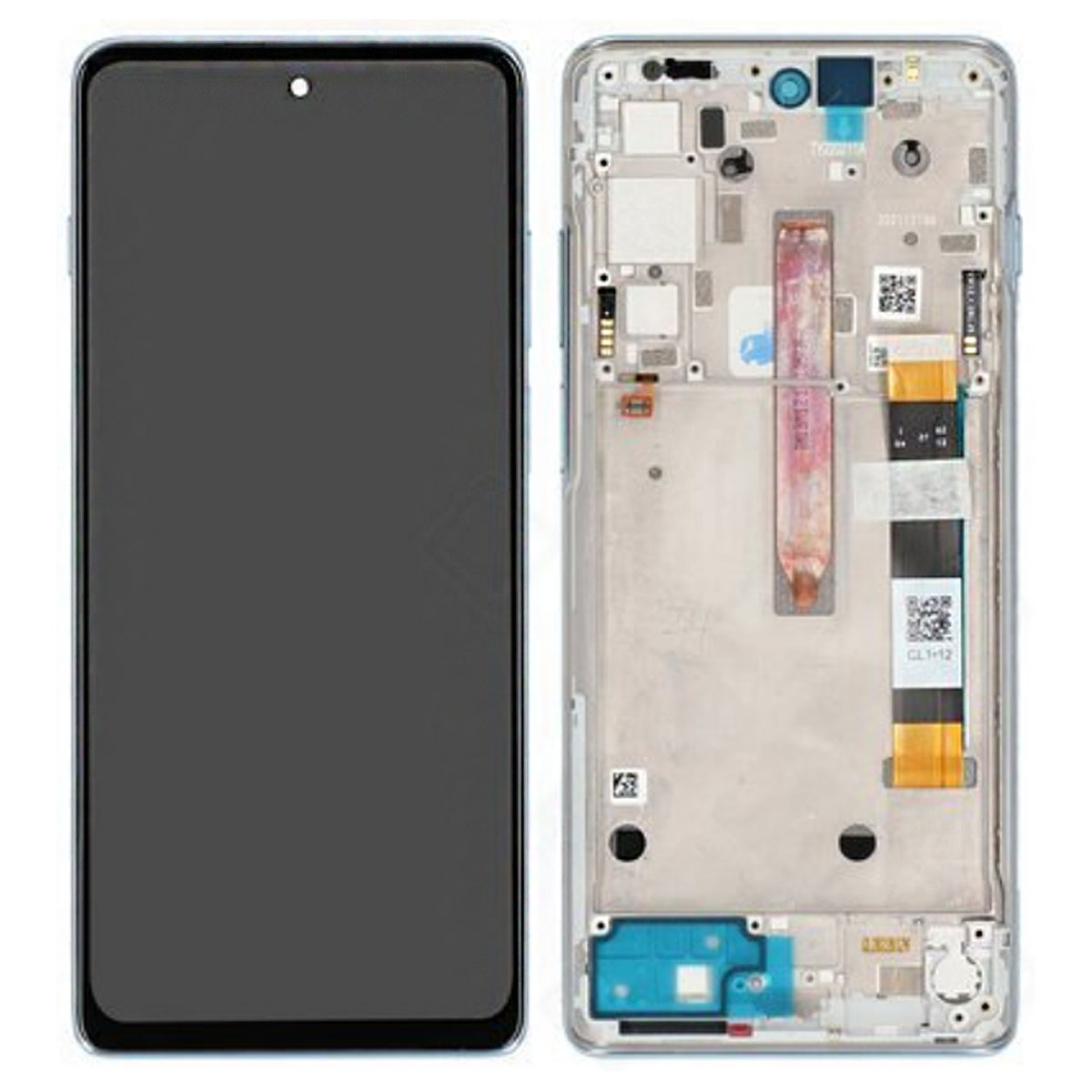 Motorola Moto G200 5G (XT2175-1) LCD Display + Touchscreen + Frame - 5D68C20079 - Ice Blue