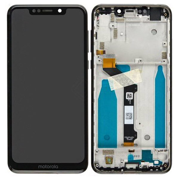 Motorola One (P30 Play) LCD Display + Touchscreen + Frame 5D68C11802 Black