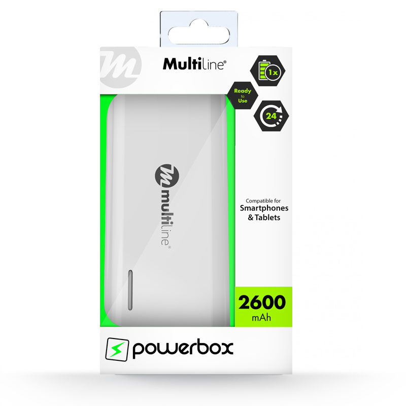Multiline Powerbox Line - Powerbank 2600 mAh MLB-200 White