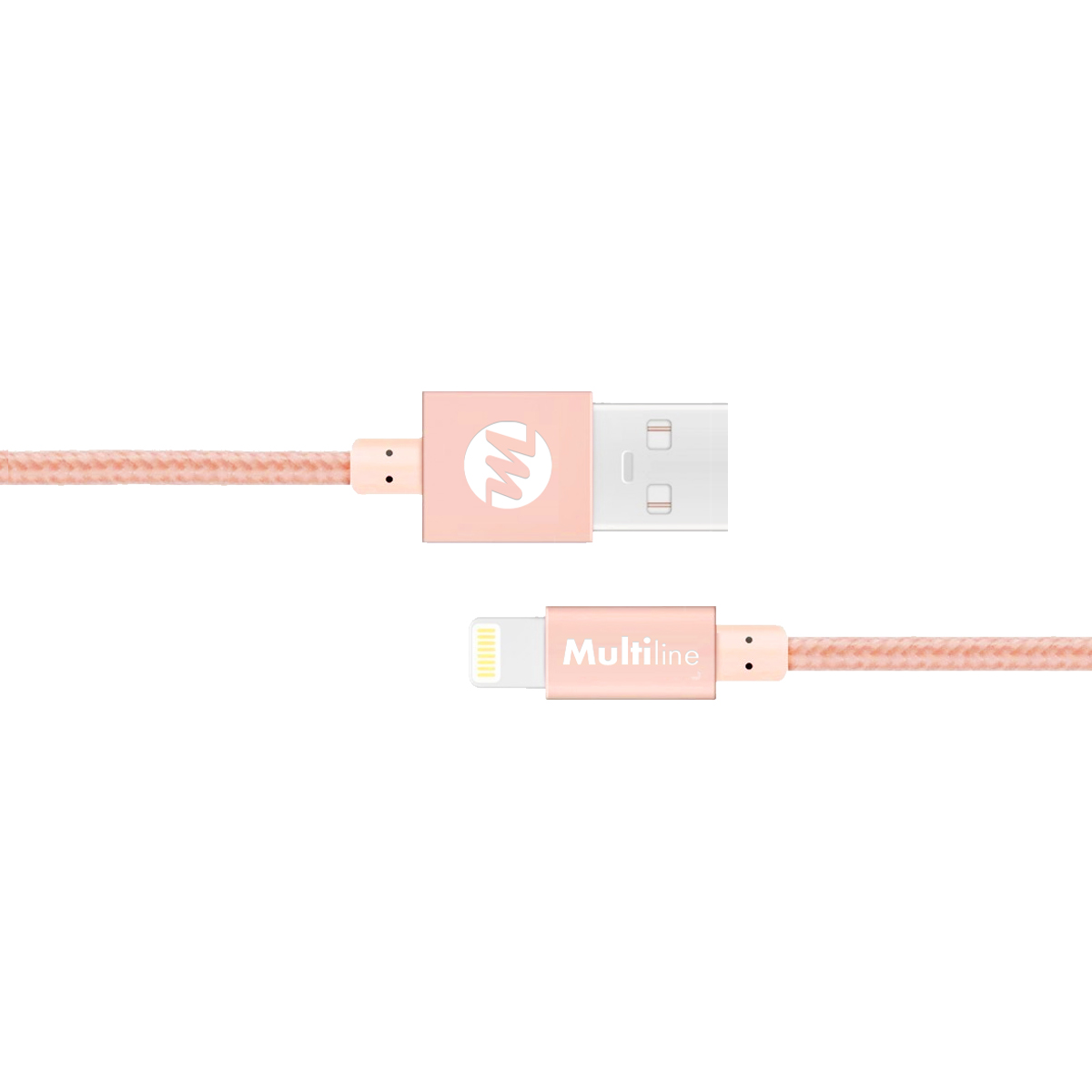 Multiline Lux Lightning Cable 1.2m Rose Gold