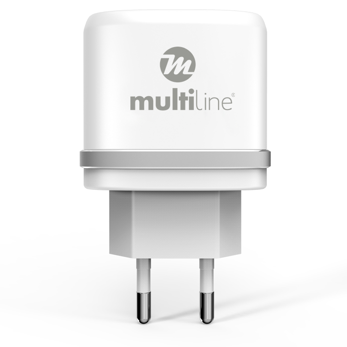 Multiline Power Dual Adapter - 2.4A incl. Lightning USB Cable