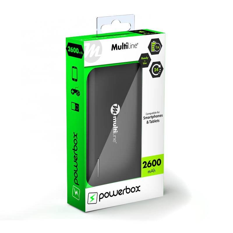 Multiline  Charger Power Bank MLB-200 Black