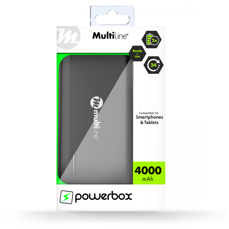 Multiline Powerbox Line - Powerbank 4000 mAh MLB-210 Black